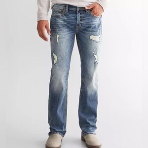 Men's BKE Aiden bootcut Distressed Blue Jeans size 28x30